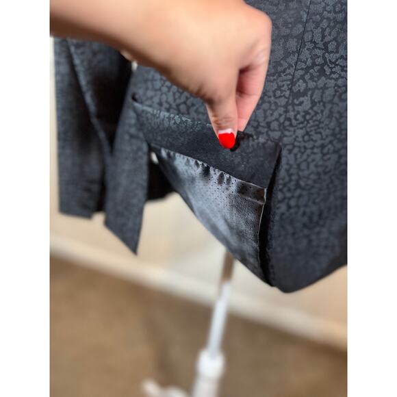 JF J Ferrar Slim 40 L men evening edition animal print tuxedo blazer jacket1059 - Picture 5 of 9